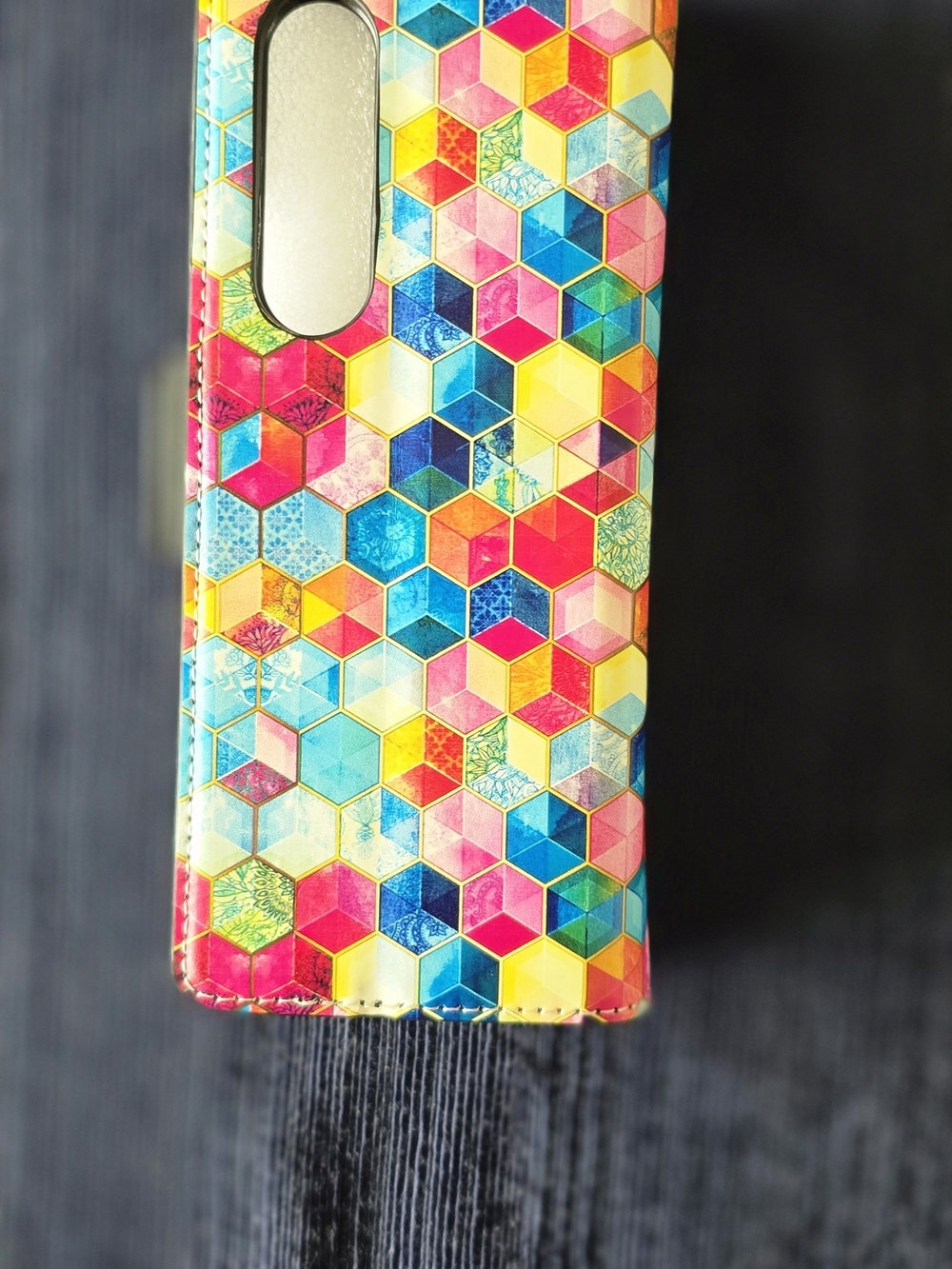 Samsung Multi-Color Geometric Hexagon Pattern Phone Case